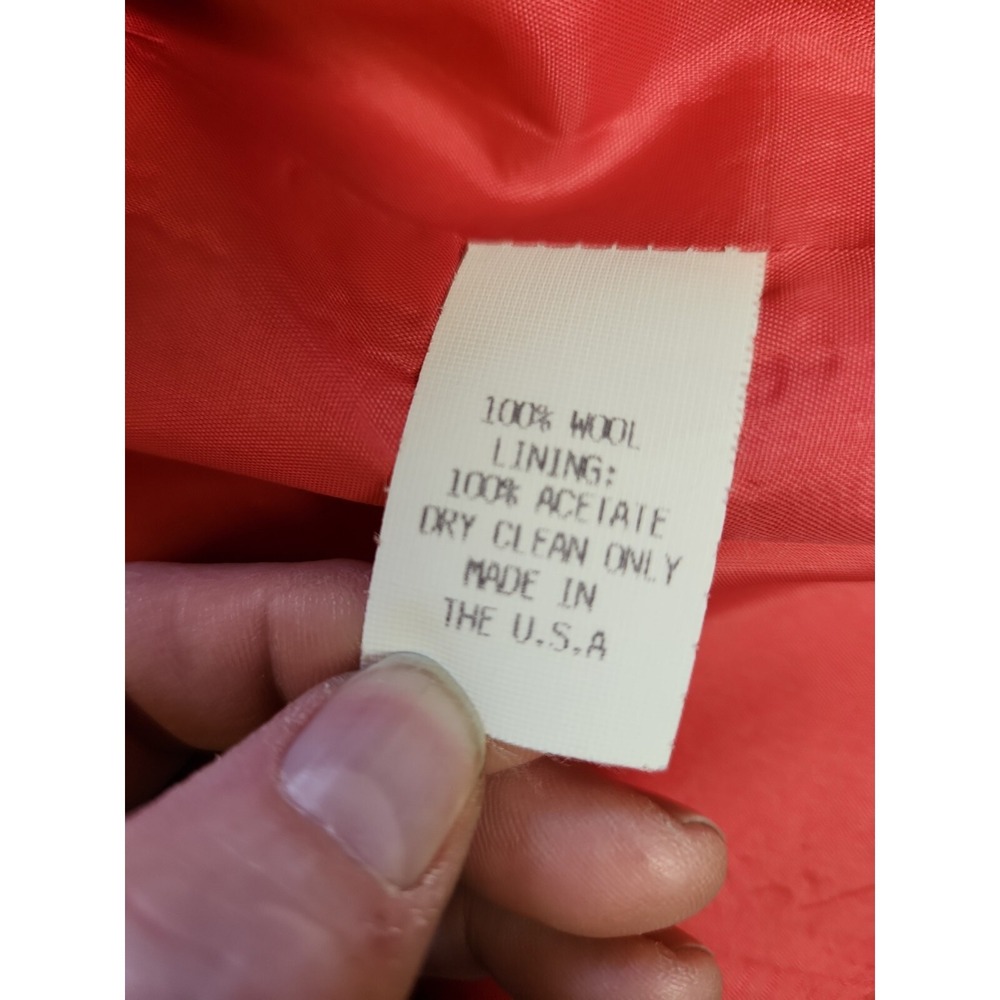 Vintage NEIMAN MARCUS Jacket Coat 100% Wool Size M Pink Lined Pocket USA - Picture 6 of 8